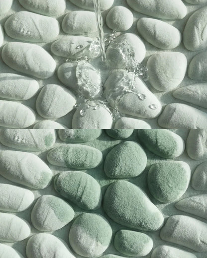 Tapis de bain galet Homyria — Vert Céladon