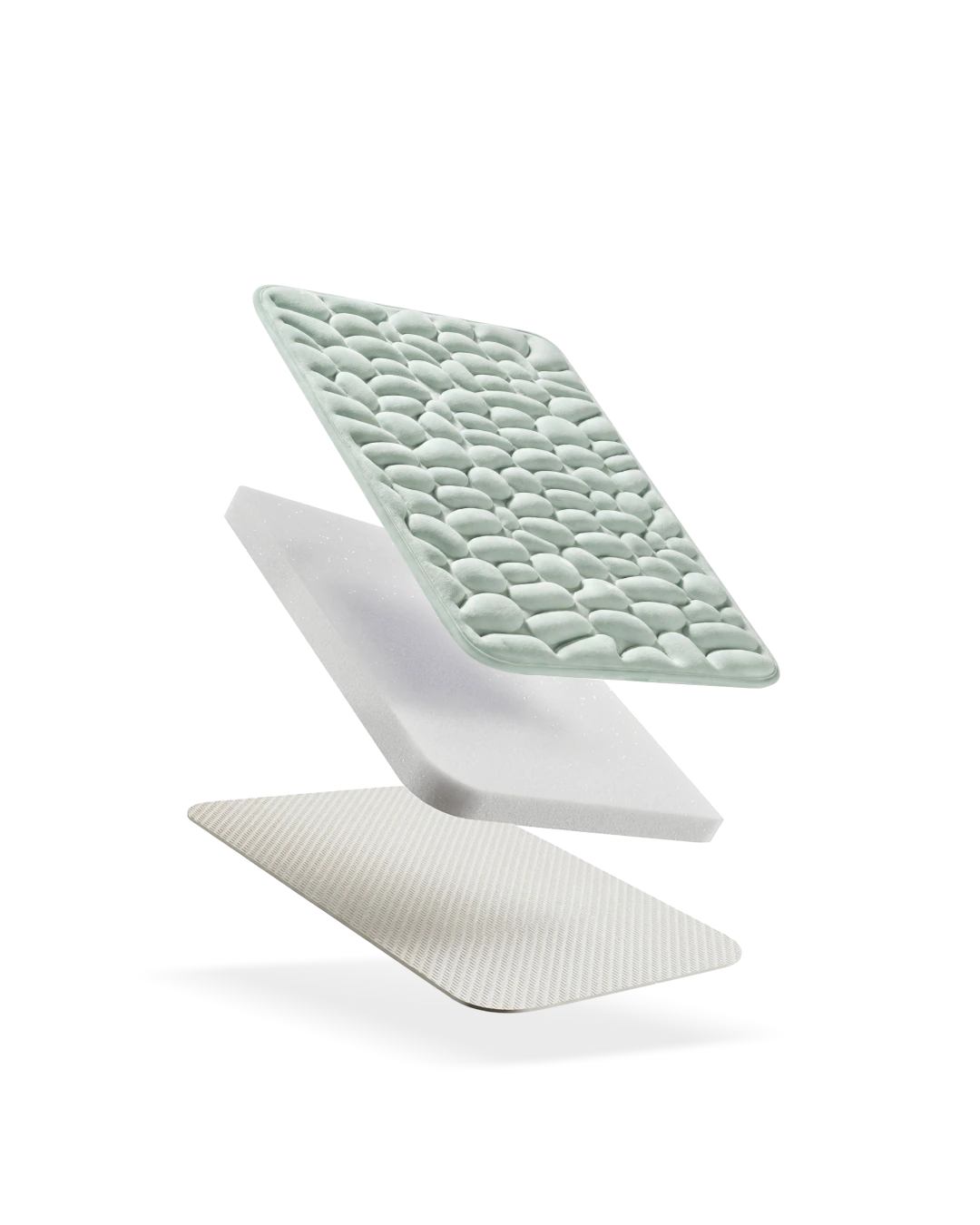 Tapis de bain galet Homyria — Vert Céladon